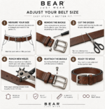 BEAR Casual Leather Belt – Black - Image 4