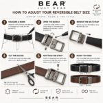 BEAR Reversible Leather Belt – Black/Brown - Image 5