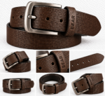 BEAR Formal Leather Belt – Brown - Image 3