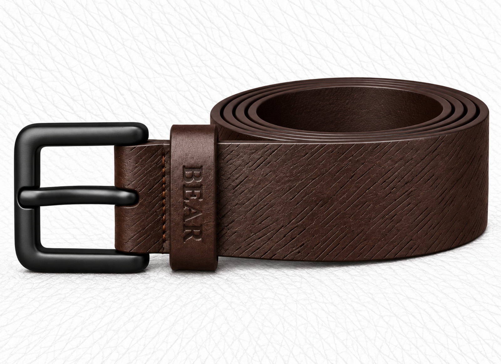 BF-2036 A BEAR Formal Leather Belt – Black - Image 1
