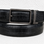 BEAR Formal Auto Lock Leather Belt – Black