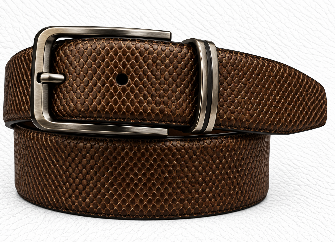 BR-1012 B BEAR Reversible Leather Belt – Black/Brown - Image 1